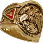 masonic grand lodge gold ring