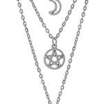 moon pentagram necklace